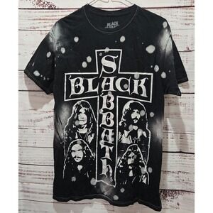 NWOT Black Sabbath Graphic T Shirt Mens Medium Bleach Tie Dye Rock Band